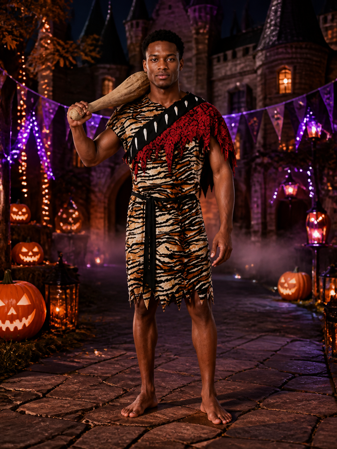 Tiger-Print Chief Jumpsuit Costume for Cosplay Costumes detail 2