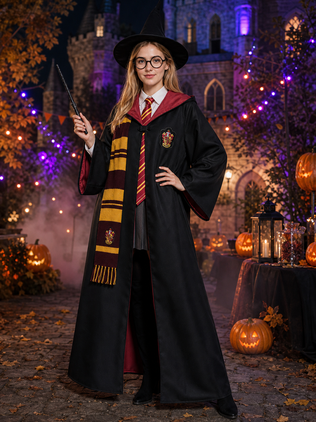 Harry Potter Gryffindor Robe for Cosplay and Halloween Costumes detail 2