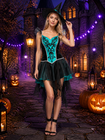 Halloween Witch Costume with Corset