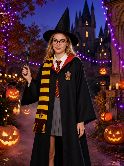 8-Piece Wizard Robe Costume for Carnival and Halloween Costumes detail 2