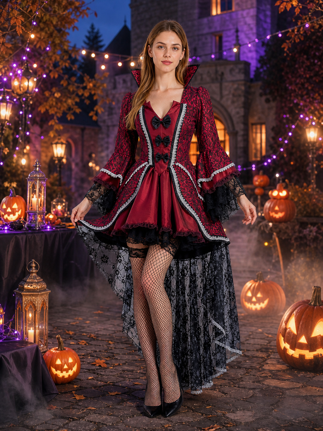 Women's Vampire Countess Costume for Halloween