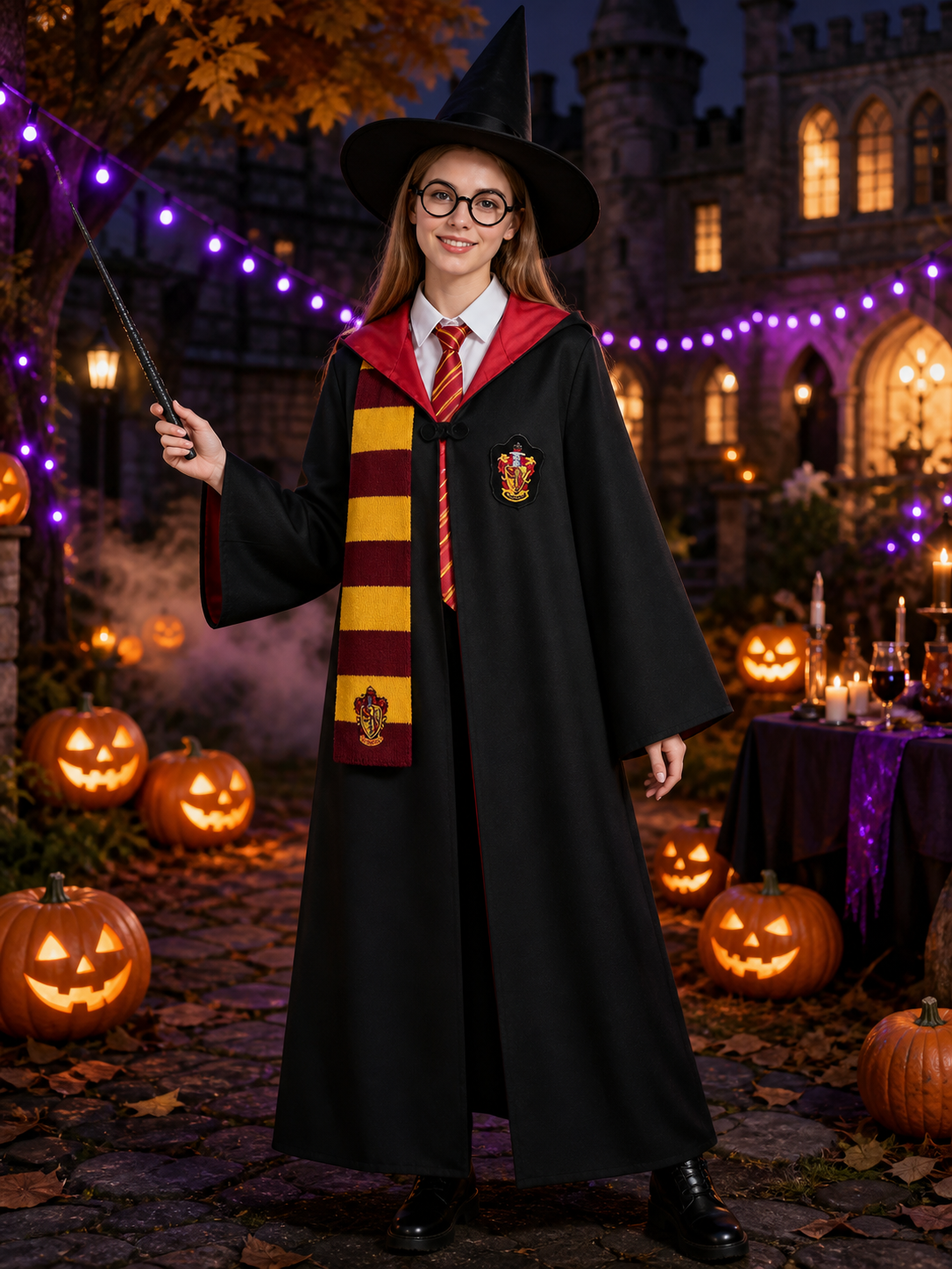 Harry Potter Gryffindor Robe for Cosplay and Halloween Costumes detail 2