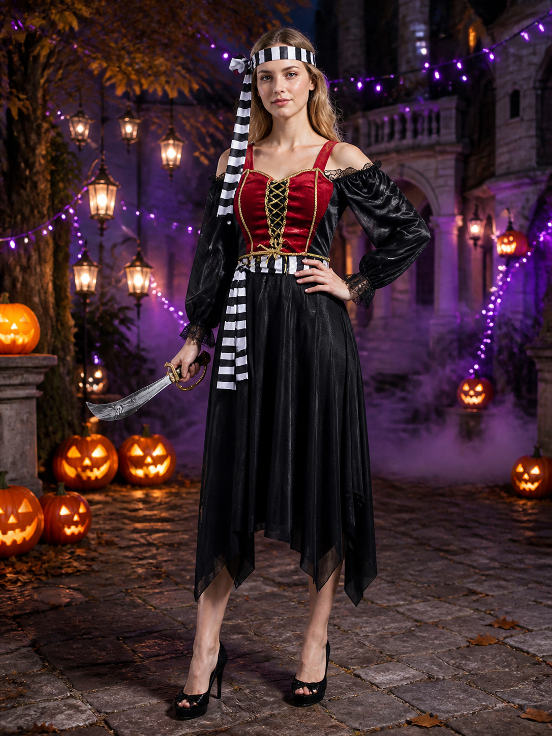 Women's Pirate Carnival Costume for Halloween Cosplay Costumes detail 2