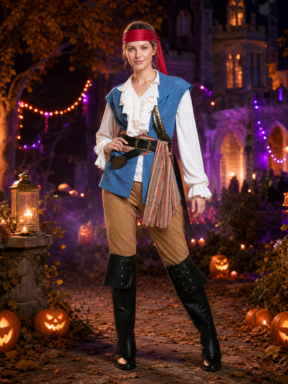 Classic Pirate Carnival Costume for Halloween