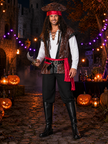Jack Sparrow Pirate Costume for Cosplay Costumes detail 2