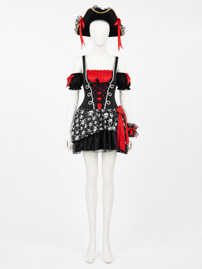 Halloween Pirate Costume with Short Skirt Costumes detail 2
