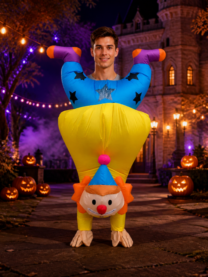 Adult Inflatable Upside Down Clown Costume, Halloween Outfit Costumes detail 2