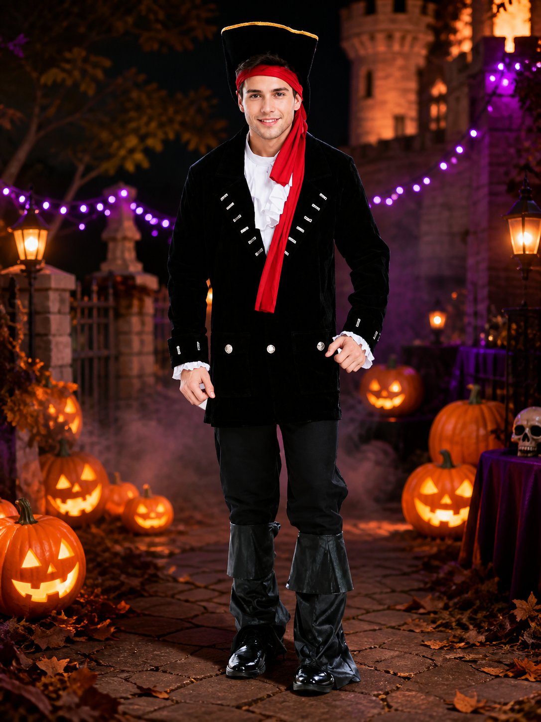 Captain Jack Pirate Costume for Halloween Costumes detail 2