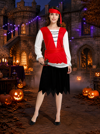 Halloween Pirate Costume with Skirt Costumes detail 2