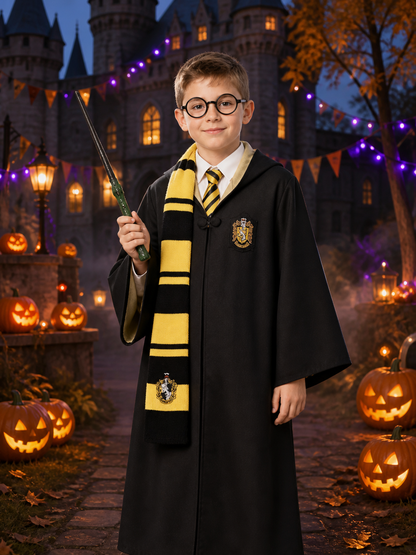 Hufflepuff Wizard Costume for Halloween Cosplay