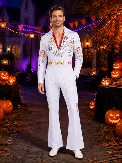 Sequined Elvis-Style Carnival Costume for Parties Costumes detail 2