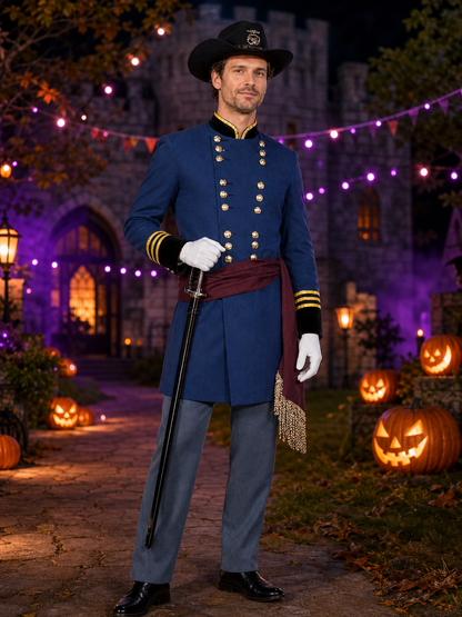 Navy-Style Pirate Captain Costume for Cosplay Costumes detail 2