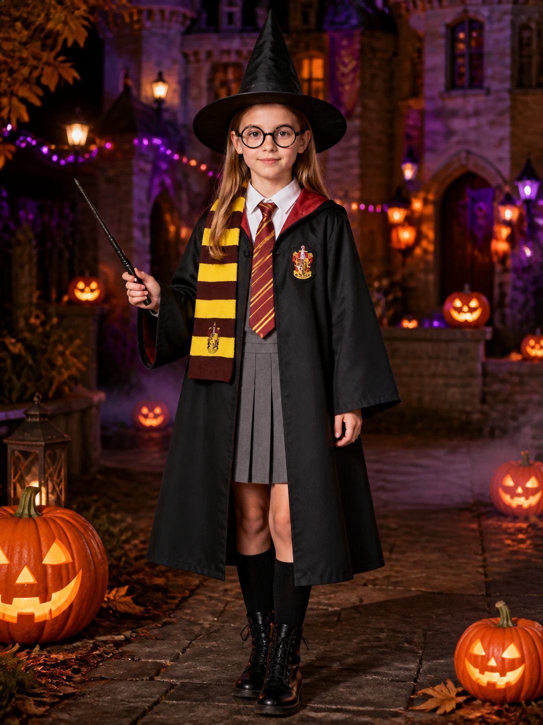 Harry Potter-Style Hooded Robe for Cosplay Costumes detail 2
