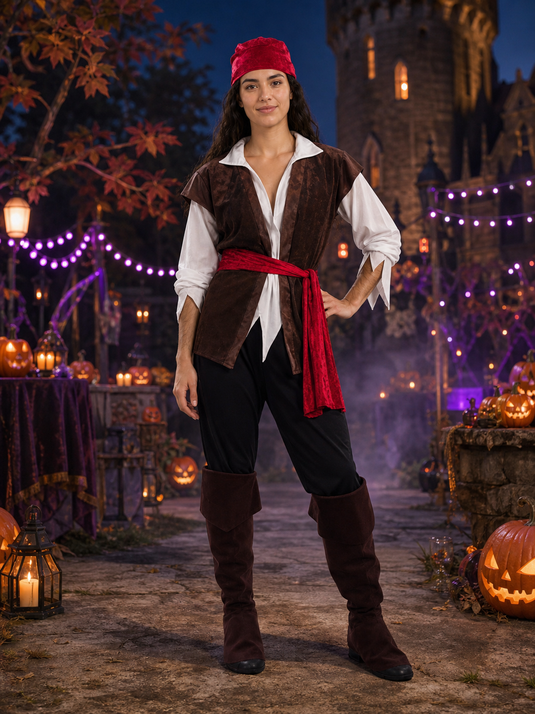 Captain Jack Pirate Costume for Cosplay and Halloween