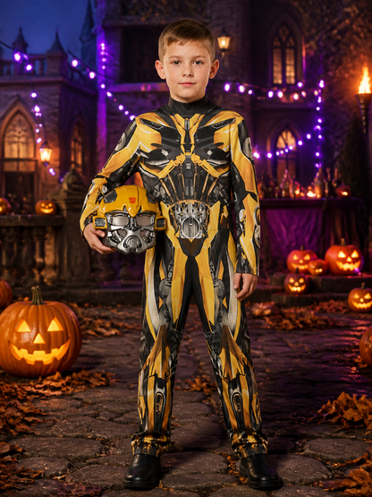 Bumblebee Halloween Costume Jumpsuit with Helmet