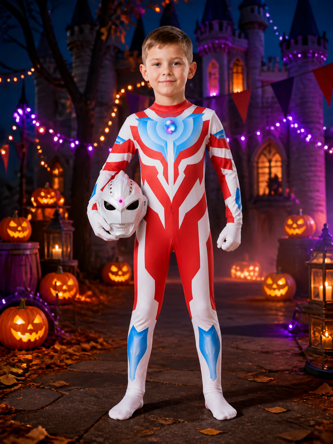Light-Up Ultraman Galaxy Jumpsuit Costume Cosplay Costumes detail 2