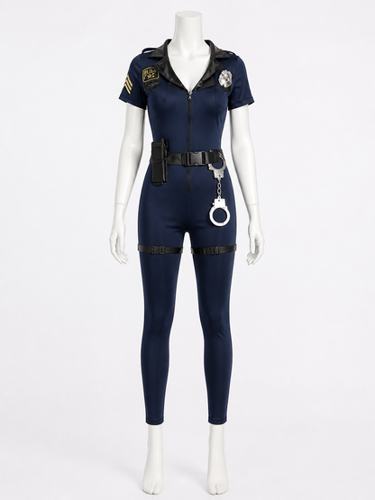 Women's Fitted Police Costume for Cosplay Costumes detail 2