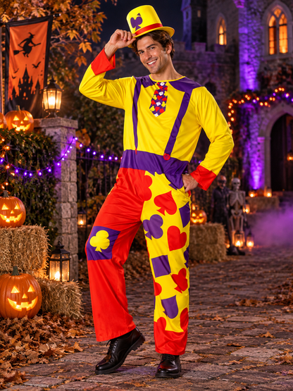Clown Costume: Jumpsuit and Top Hat