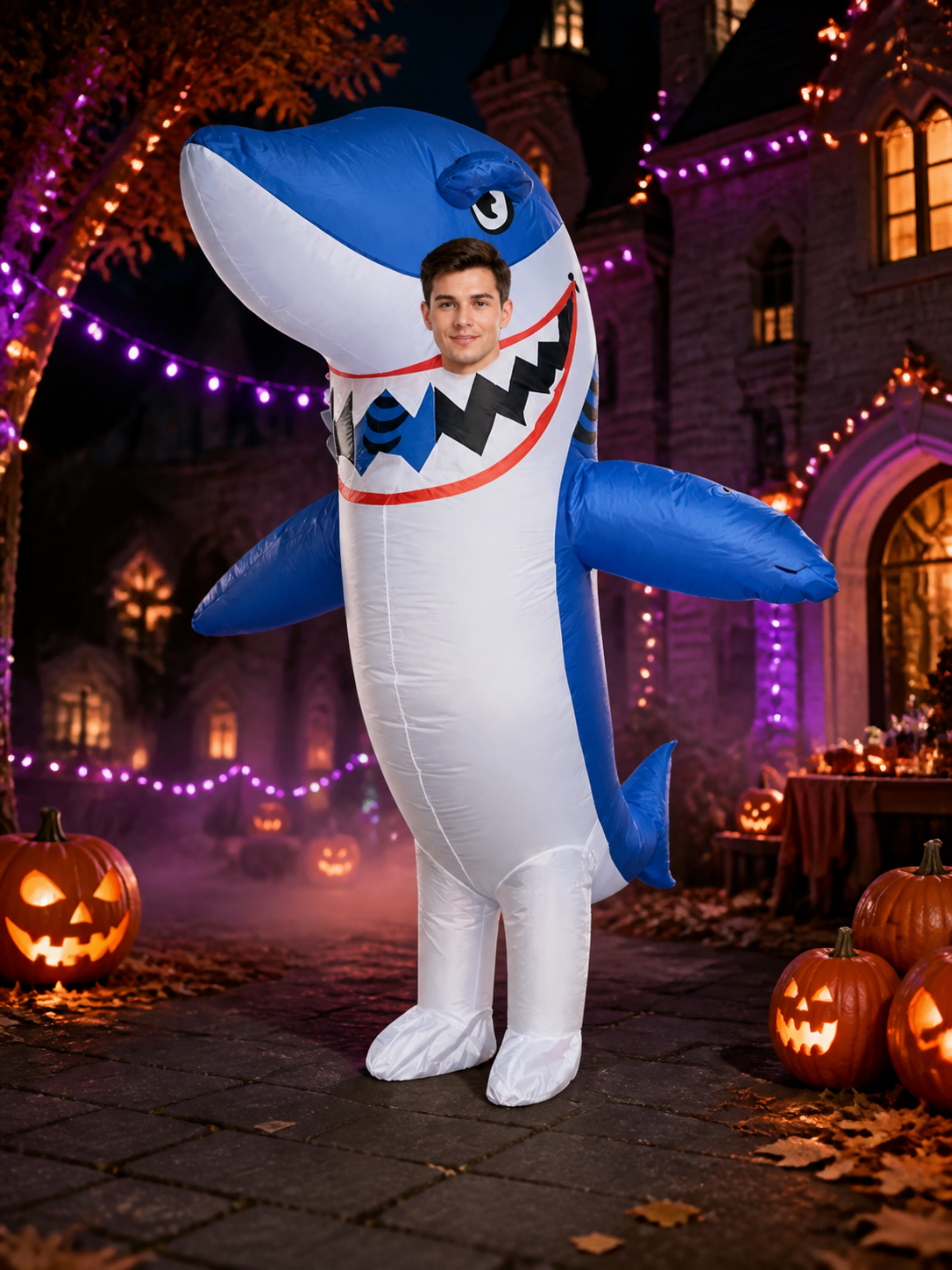 Inflatable Shark Costume for Halloween Christmas Funny Performance Outfit Costumes detail 2
