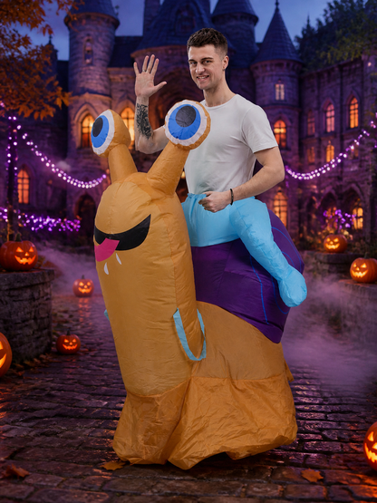 Cartoon Snail Inflatable Costume with Purple Shell, Funny Halloween Outfit Costumes detail 2