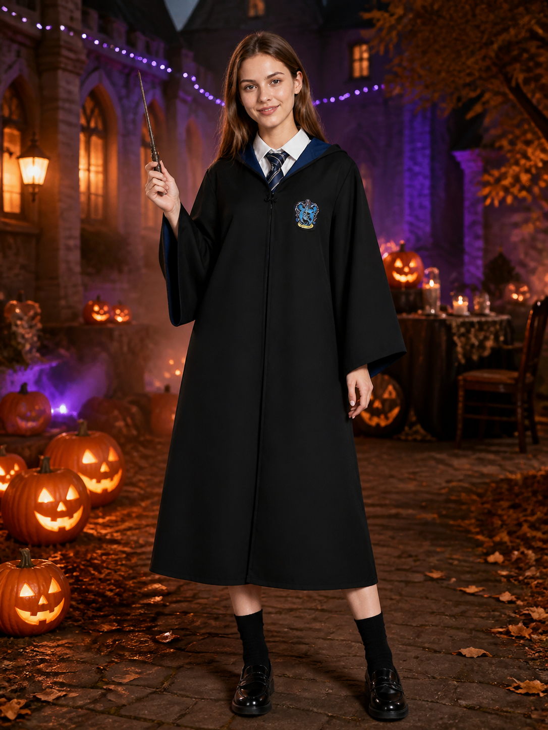 Blue Wizard School Robe for COS and Halloween