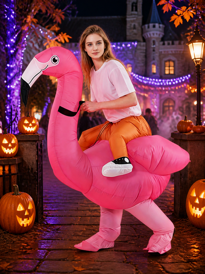 Flamingo Inflatable Costume, Funny Novelty Outfit for Halloween Cycling and Costumes detail 2