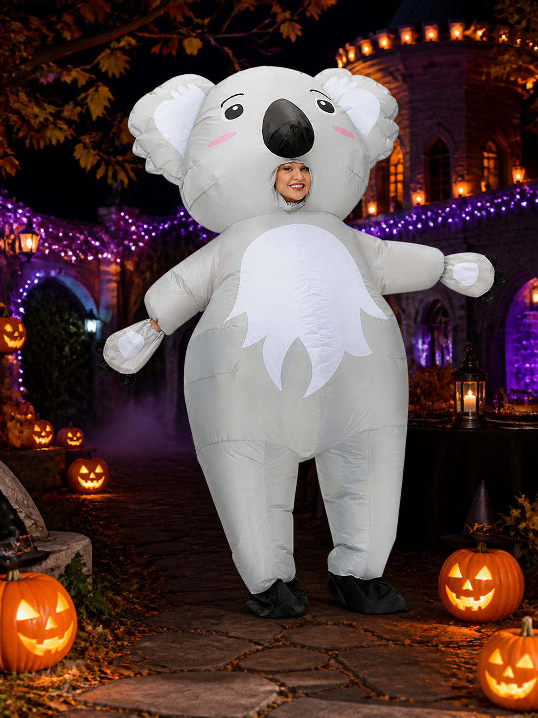 Koala Inflatable Costume, Funny Halloween Animal Onesie Costumes detail 2