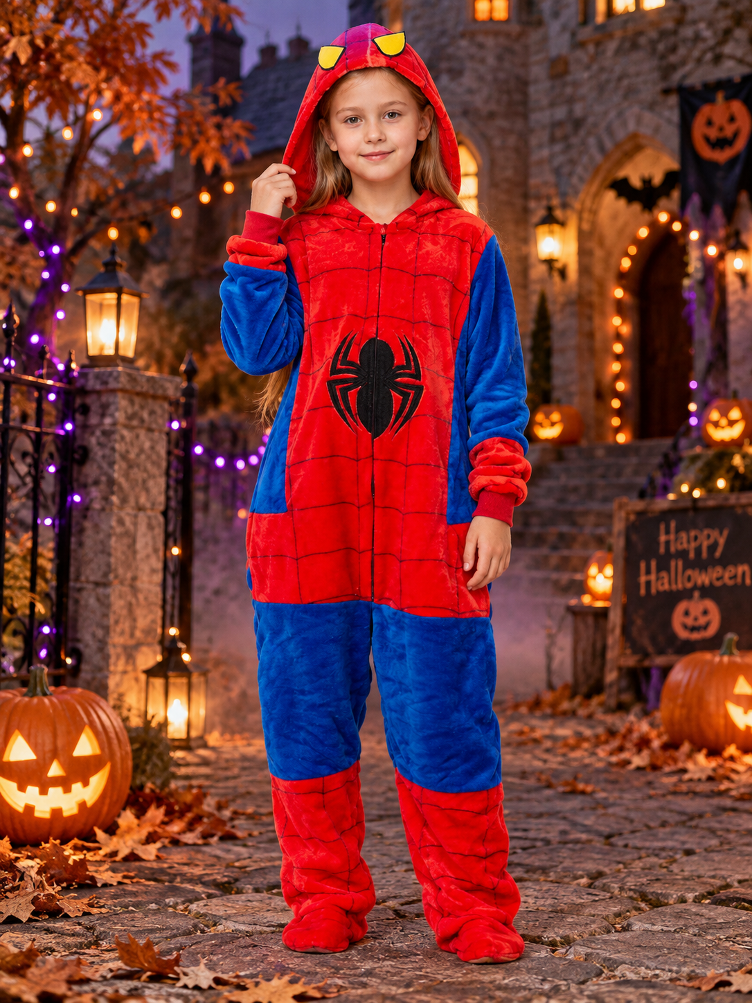 Insulated Hooded Zip-Up Pajama Jumpsuit