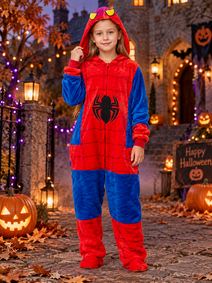 Insulated Hooded Zip-Up Pajama Jumpsuit