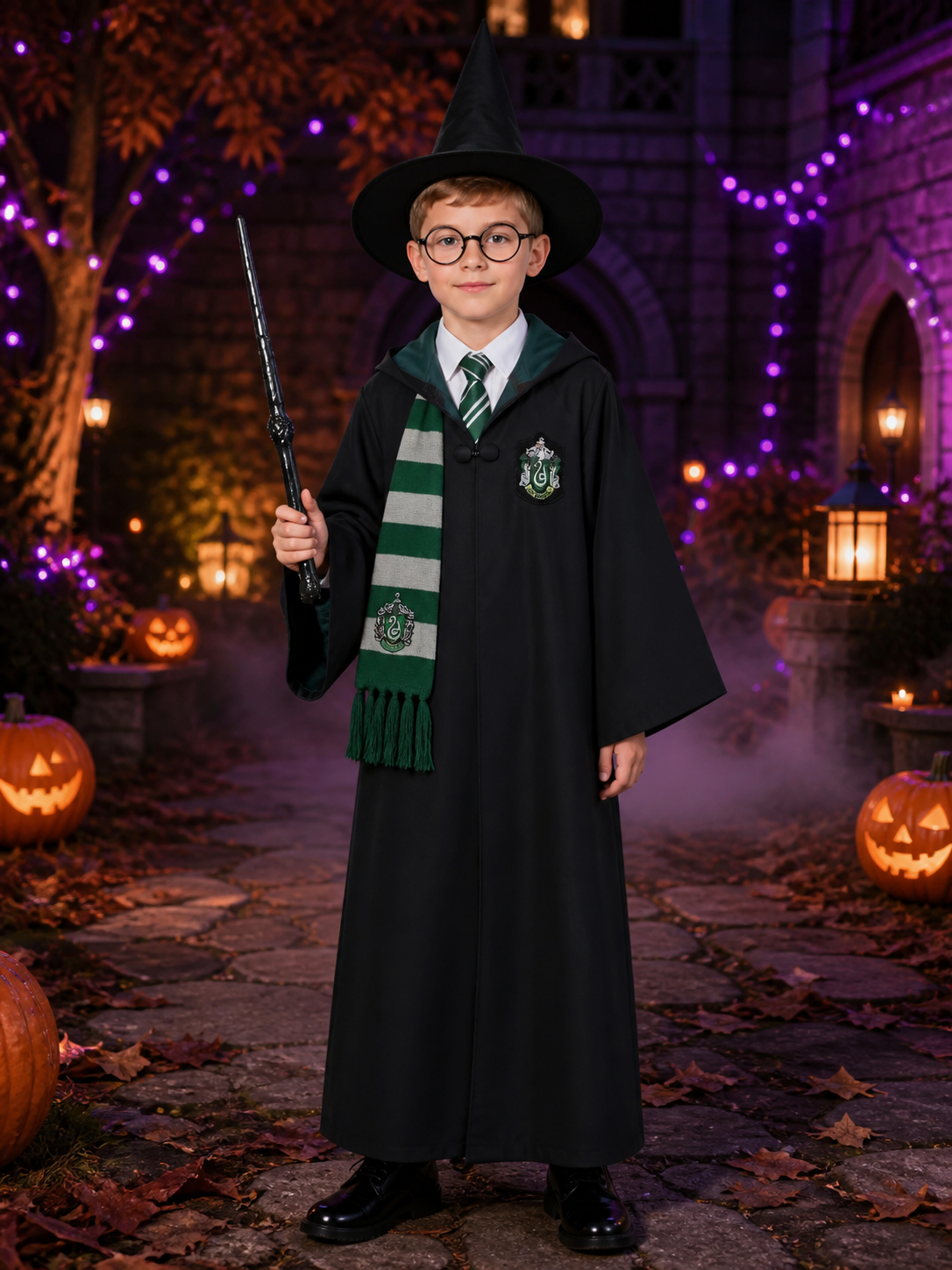 Harry Potter Slytherin Robe with Cosplay Accessories Costume Accessories detail 2