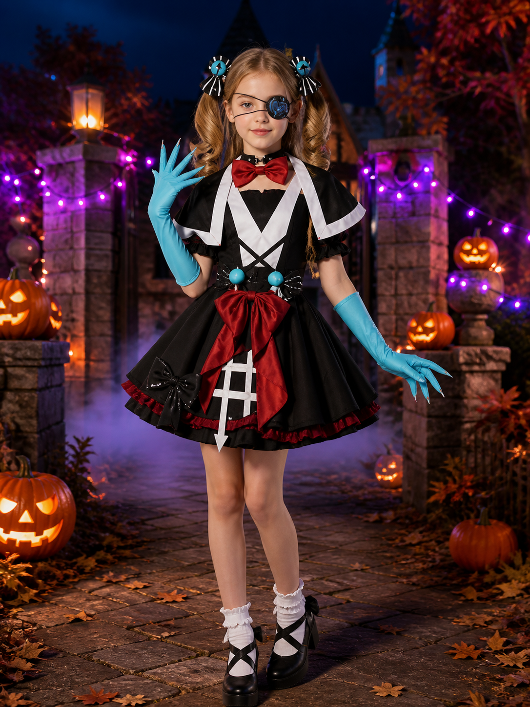 Stella Gothic Cosplay Costume with Eye Patch Costumes detail 2