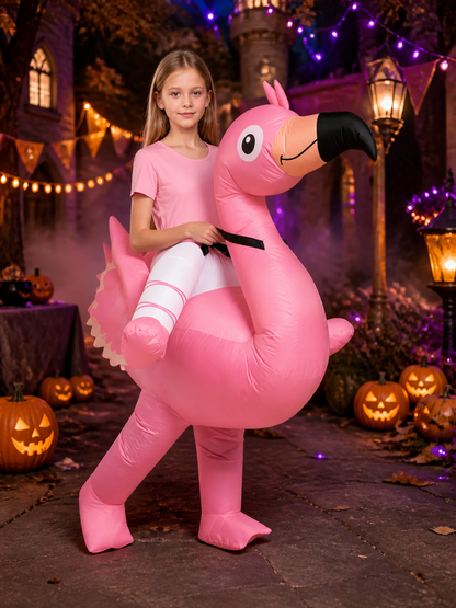 Inflatable Flamingo Costume for Kids, Funny Halloween Party Outfit Costumes detail 2