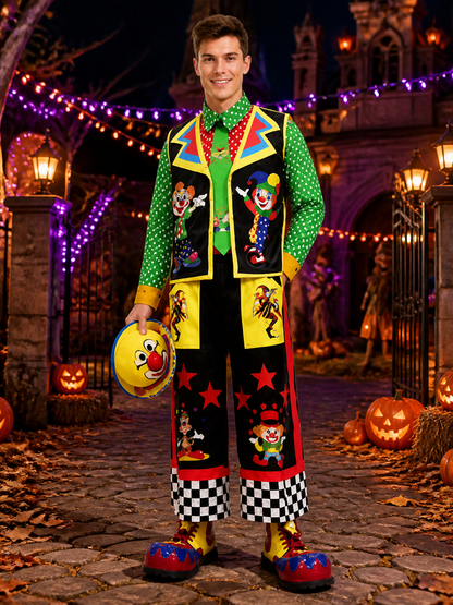 Clown Jumpsuit Costume for Masquerades and Performances Costumes detail 2