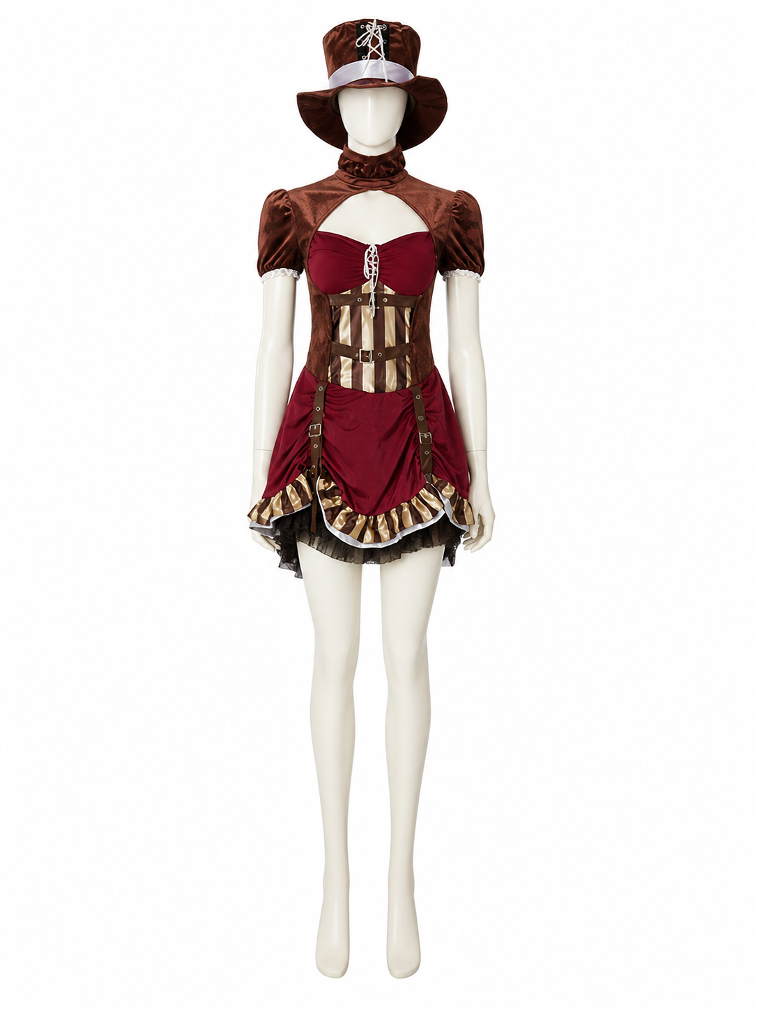 Pirate Costume with Corset and Hat for Halloween Cosplay Costume Headwear detail 2