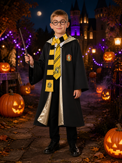 Harry Potter Hufflepuff Robe 5-Piece Cosplay Costume