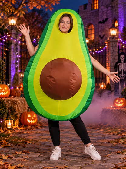 Inflatable Avocado Carnival Costume Green with Fan