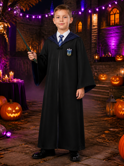 Harry Potter Ravenclaw Hooded Robe for Cosplay Costumes detail 2
