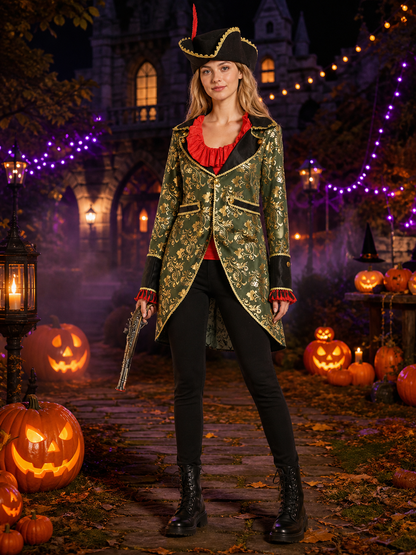 Pirate Queen Carnival Costume W-0257 for Halloween Costumes detail 2