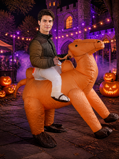Ride-On Inflatable Camel Costume Jumpsuit for Halloween Party Costumes detail 2