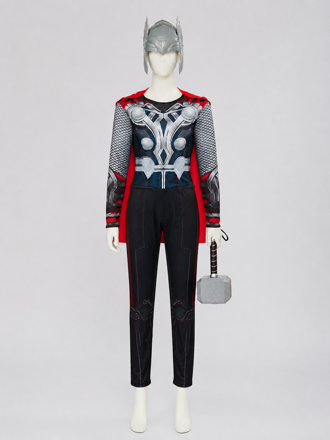Thor Armor-Print Jumpsuit for Role-Playing and Halloween Costumes detail 2