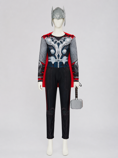 Thor Armor-Print Jumpsuit for Role-Playing and Halloween Costumes detail 2