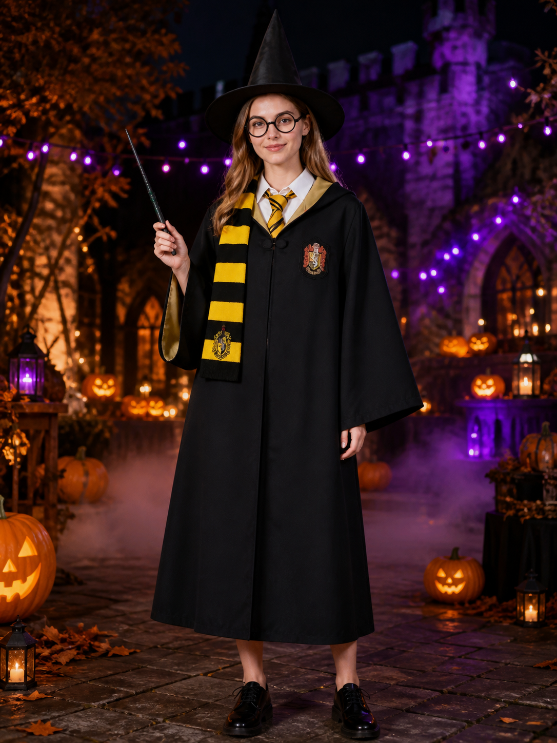 Harry Potter Costume Cloak with Hood for Cosplay and Halloween Costume Capes detail 2