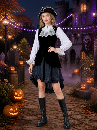 Victorian Pirate Costume for Women HD11047 for Cosplay and Halloween Costumes detail 2