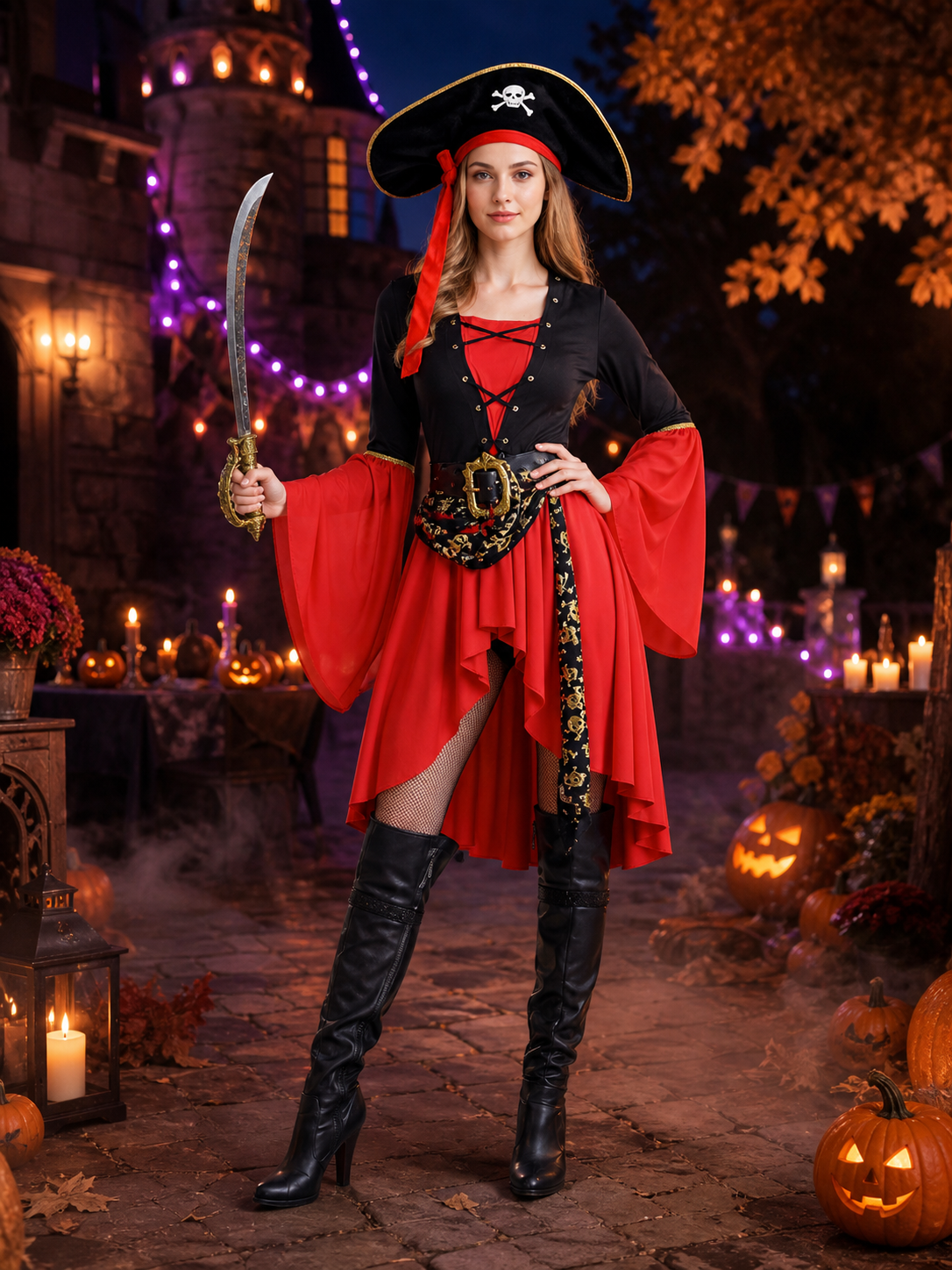 Halloween Pirate Costume for Women, Cosplay