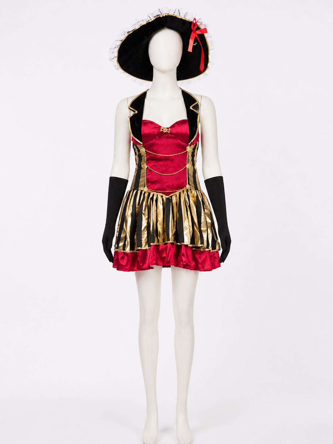 Pirate Costume with Bandeau Top and Flared Skirt for Cosplay Costumes detail 2