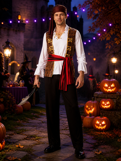 Pirate Costume HD11034 for a Masquerade and Halloween Look Costumes detail 2