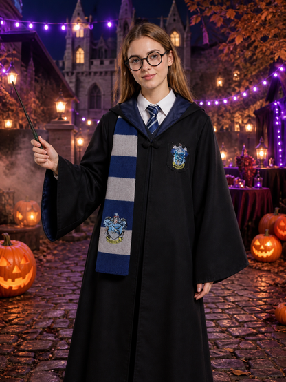 Ravenclaw Wizard Costume with Hood for Cosplay Costumes detail 2
