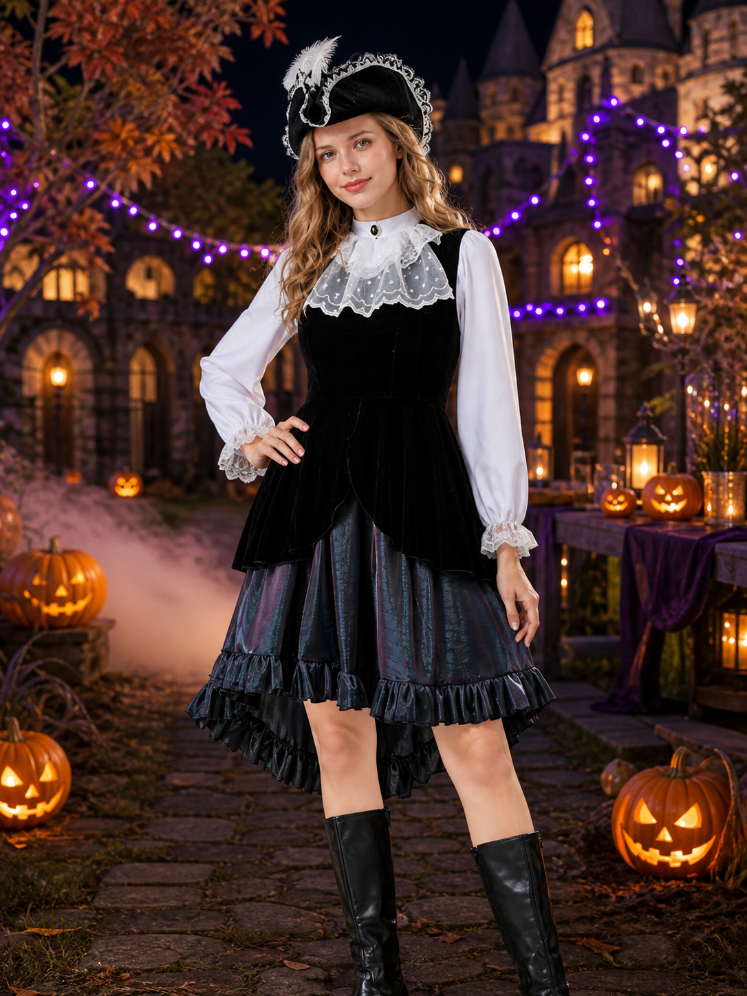 Retro-Style Pirate Costume Set for Halloween Costumes detail 2