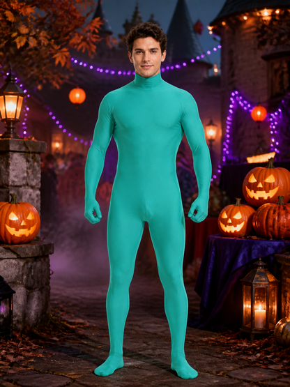 Unisex Green Invisible Man Bodysuit Costume, Hooded Full Body Morph Suit Costumes detail 2