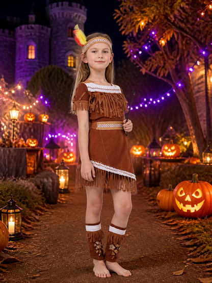 Native American Princess Costume G-0209 with Fringe for Costume Parties Costumes detail 2